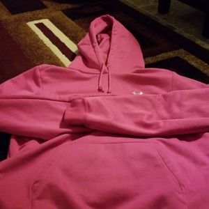 Under Armour pink hoodie.